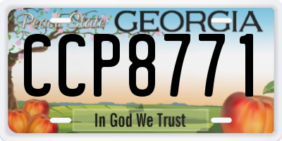 GA license plate CCP8771