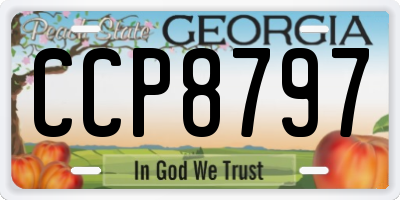 GA license plate CCP8797