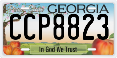 GA license plate CCP8823