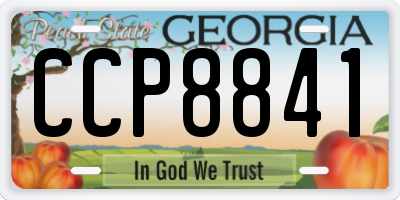 GA license plate CCP8841