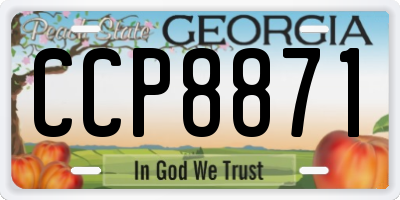 GA license plate CCP8871