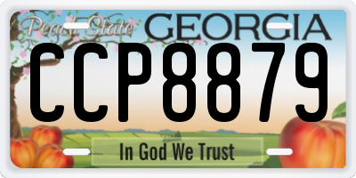 GA license plate CCP8879