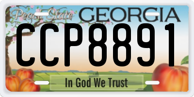GA license plate CCP8891