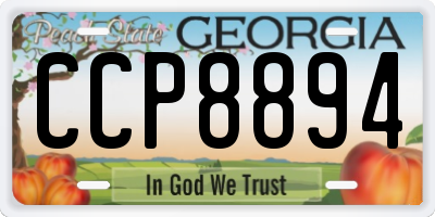 GA license plate CCP8894