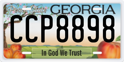 GA license plate CCP8898