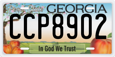 GA license plate CCP8902
