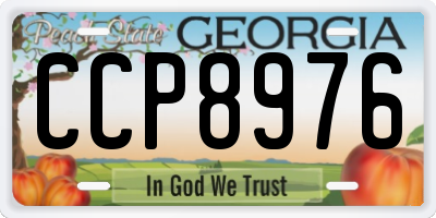 GA license plate CCP8976