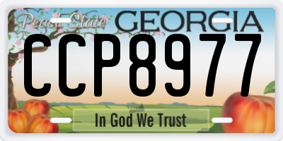 GA license plate CCP8977