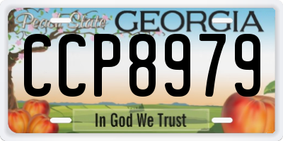 GA license plate CCP8979
