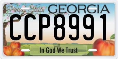 GA license plate CCP8991