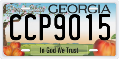 GA license plate CCP9015