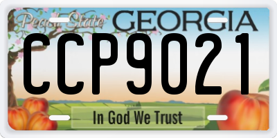 GA license plate CCP9021
