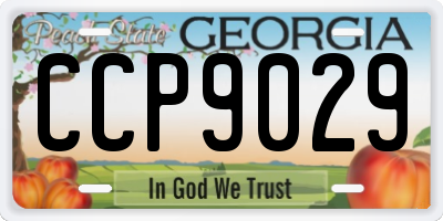 GA license plate CCP9029