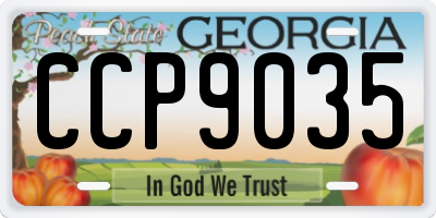 GA license plate CCP9035