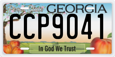 GA license plate CCP9041