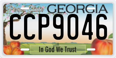 GA license plate CCP9046