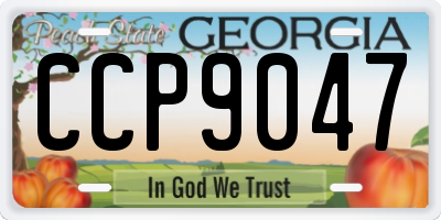 GA license plate CCP9047