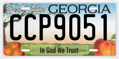 GA license plate CCP9051