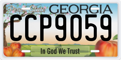 GA license plate CCP9059
