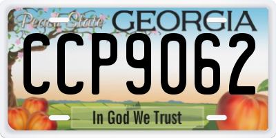 GA license plate CCP9062
