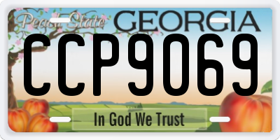 GA license plate CCP9069