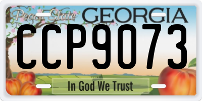 GA license plate CCP9073