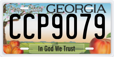 GA license plate CCP9079