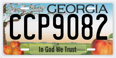GA license plate CCP9082