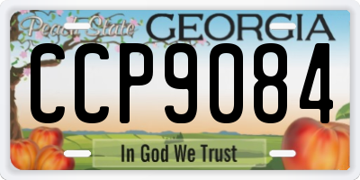 GA license plate CCP9084