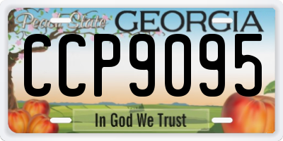 GA license plate CCP9095