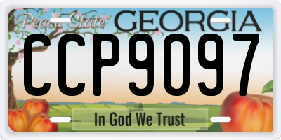 GA license plate CCP9097