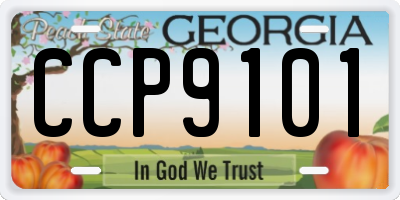 GA license plate CCP9101