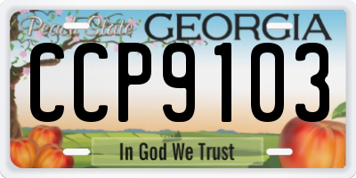 GA license plate CCP9103