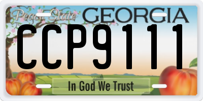 GA license plate CCP9111