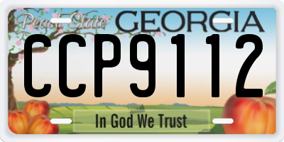 GA license plate CCP9112