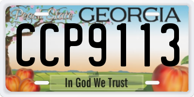 GA license plate CCP9113