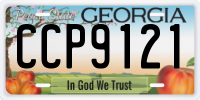 GA license plate CCP9121