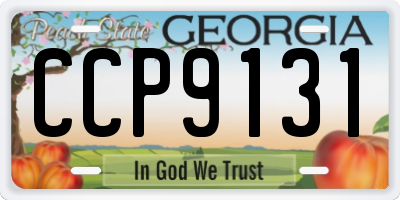 GA license plate CCP9131