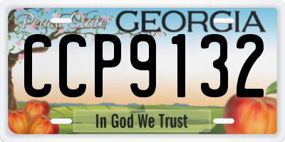 GA license plate CCP9132