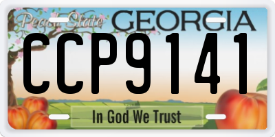 GA license plate CCP9141