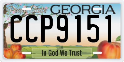 GA license plate CCP9151