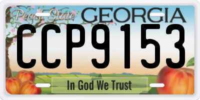 GA license plate CCP9153