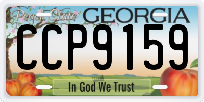 GA license plate CCP9159