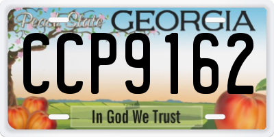 GA license plate CCP9162