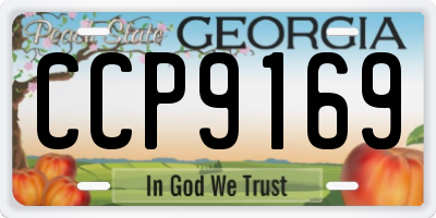 GA license plate CCP9169