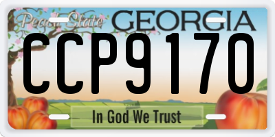 GA license plate CCP9170