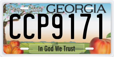 GA license plate CCP9171