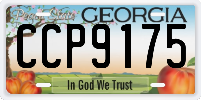 GA license plate CCP9175