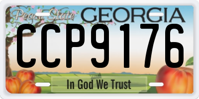 GA license plate CCP9176