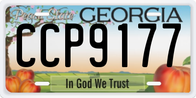 GA license plate CCP9177